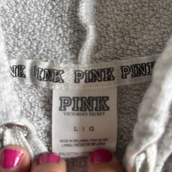 Vintage 2013 Victorias Secret Pink Hooded Sweatshirt Size Large - Picture 5 of 8